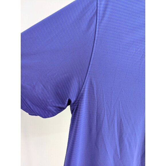 FootJoy Golf Polo Shirt  Men's Small Purple Stripe Whitefish Lake FJ Performance - Picture 5 of 11